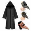 Plague Doctor Costume – Hooded Cloak, Long Nose Beak Mask & Cosplay Outfit for Kids and Adults | Halloween Party - Image 2