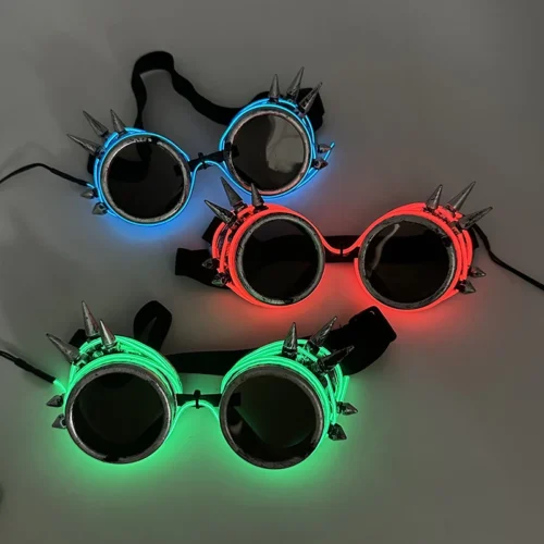 LED Steampunk Glasses – Fluorescent Bar, Party
