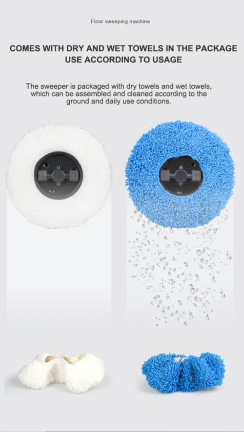 Efficient Sweep and Wet Mop for Floors & Carpets – Wireless, USB Rechargeable Sweeping Robot