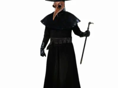 Plague Doctor Costume – Hooded Cloak, Long Nose Beak Mask & Cosplay Outfit for Kids and Adults | Halloween Party