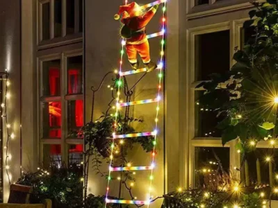 LED Father Christmas Ladder Lights – Hanging Strip Light for Christmas Trees, Outdoor Windows, & Garden Decor
