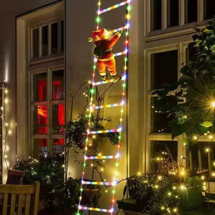 LED Father Christmas Ladder Lights – Hanging Strip Light for Christmas Trees, Outdoor Windows, & Garden Decor