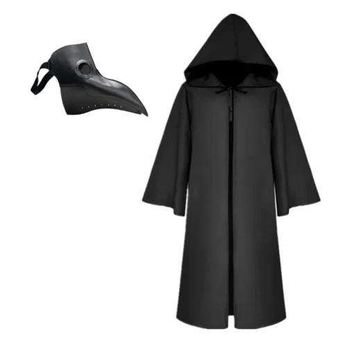 Plague Doctor Costume – Hooded Cloak, Long Nose Beak Mask & Cosplay Outfit for Kids and Adults | Halloween Party - Image 9
