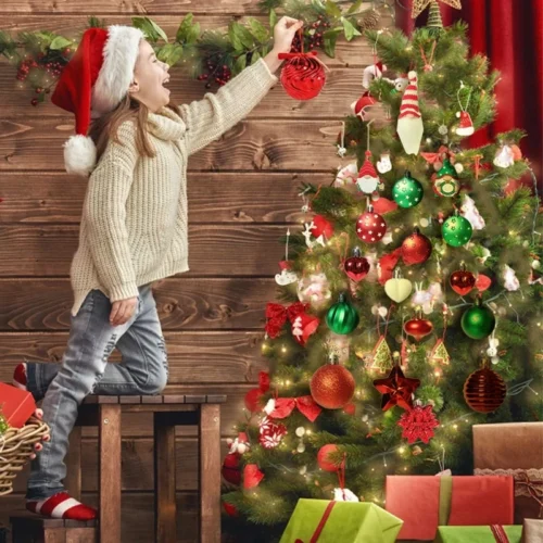 32pcs Christmas Ball Toys Ornament Xmas Tree Hanging Pendants Christmas Decorations For Home