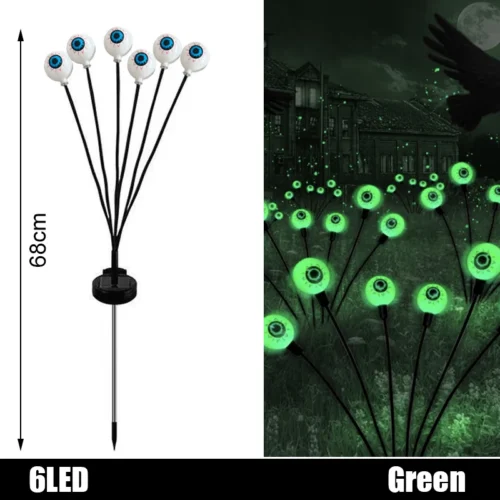 Solar Eyeball LED String Lights – Waterproof Outdoor Halloween Decoration - Image 7
