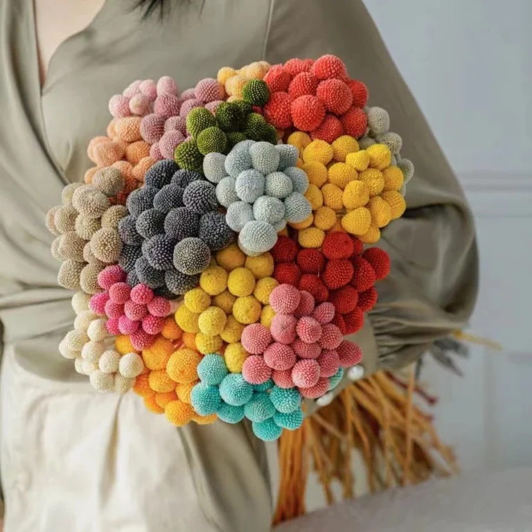 Boho Dried Flower Bouquet – Billy Balls for Vase, Home Decor, Wedding Garlands, & Bouquets