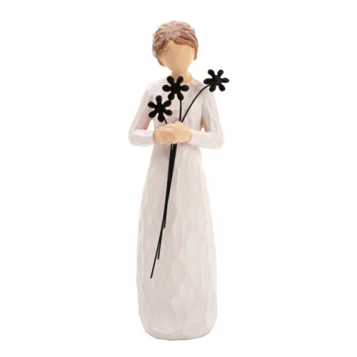 Home Sculpture Art – Resin Christmas Decoration for Living Room & Bedroom, Bible-Inspired Table Ornament, Elegant Craft Supply