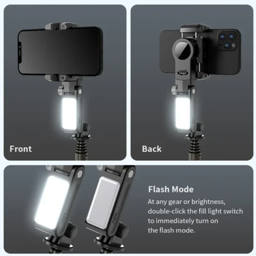 360° Rotation Gimbal Stabilizer, Selfie Stick with Face Recognition and Following Shooting Mode