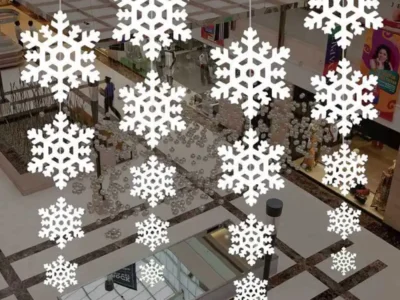 Foam Snowflake Christmas Decorations – Hanging Garland & Ornaments for Trees & Gifts
