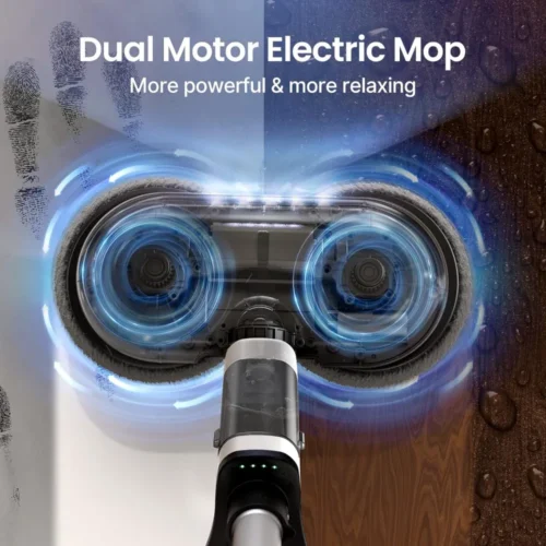 Efficient Cordless Electric Mop – Dual Motor, Detachable Water Tank, LED Headlights, Ultra-Quiet