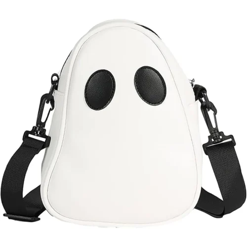 Cute Pumpkin & Ghost Crossbody Bag – Fashionable PU Leather Shoulder Purse for Halloween - Image 6