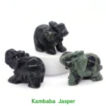 1.5" Elephant Statue - Natural Crystal Rose Quartz, Amethyst, Obsidian Carved Animal Figurines | Home Decor Craft