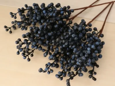 Foam Artificial Berry Branches – Black Fake Fruit for Wedding, Home, Table Decor, Christmas, New Year, & DIY Bouquets