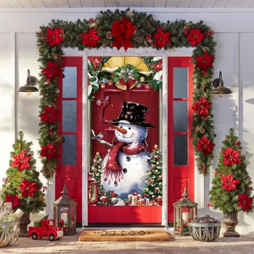Christmas Hanging Flag Banner – Porch & Door Decorations for Home, Ornaments, Xmas Gifts, & New Year Decor