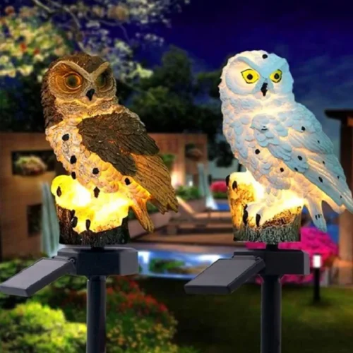 Solar Garden Owl Light Outdoor Decor: Waterproof Solar-Powered LED Lamps for Outdoor Decoration
