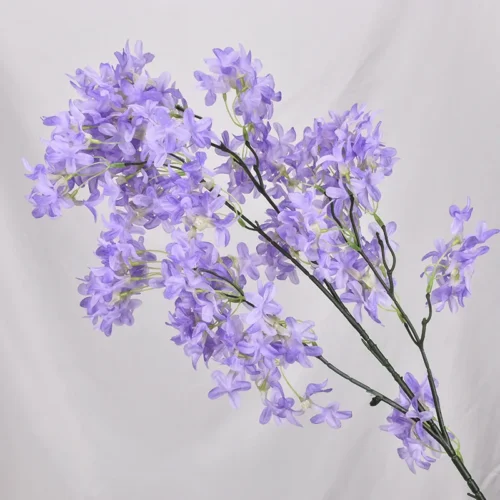 Artificial Cherry Blossom Bouquet – Cross Lilac Flowers for DIY Wedding Decor, Home Ornament, Baby Showers, & Parties