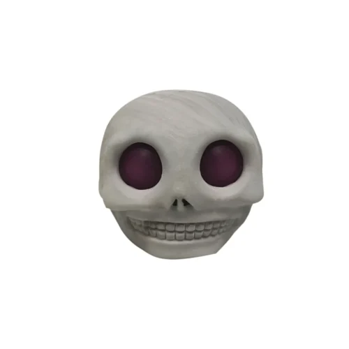 Halloween Squeeze Toys Skull Stress Ball – Squishy Skeleton Head with Bursting Eyes - Image 3