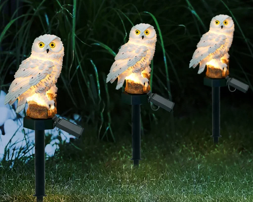 Solar Owl Garden Lights - Waterproof Solar-Powered LED Lamps for Outdoor Decoration