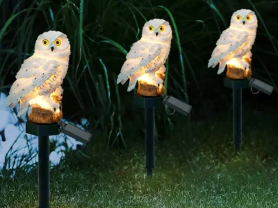 Solar Owl Garden Lights - Waterproof Solar-Powered LED Lamps for Outdoor Decoration