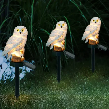 Solar Owl Garden Lights - Waterproof Solar-Powered LED Lamps for Outdoor Decoration