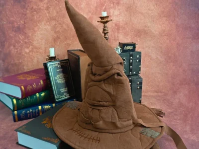 Fashionable Wizard Hat - Brown Sorting Cap for Halloween Party Props, Dress-Up, and Cosplay Costume Accessories