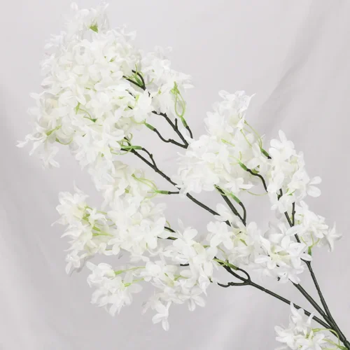 Artificial Cherry Blossom Bouquet – Cross Lilac Flowers for DIY Wedding Decor, Home Ornament, Baby Showers, & Parties