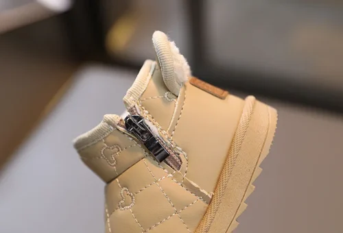 Baby Boys and Girls Winter Warm Shoes - Cute Rabbit Children's Snow Boots, Anti-Slip Casual Outdoor Footwear, Faux Cashmere