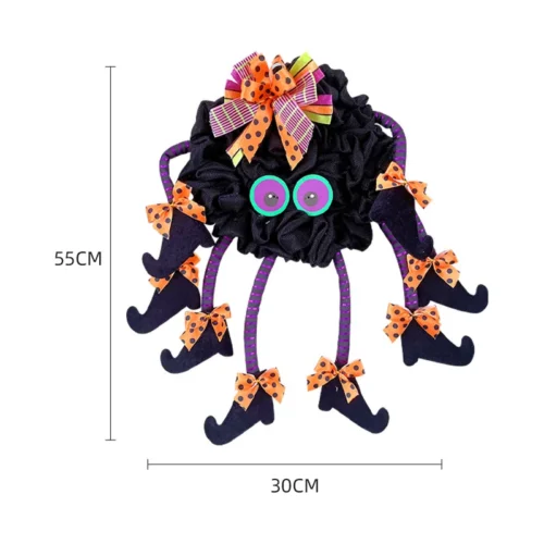 Mummy Wreath Shape Halloween Decoration for Home Door, Window, or Wall Hanging / Fun and Scary Plastic Decoration for Party Garlands