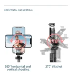 Foldable Wireless Selfie Stick Tripod with Bluetooth Remote Shutter | Portable Monopod Stand for GoPro, Cameras, and Smartphones