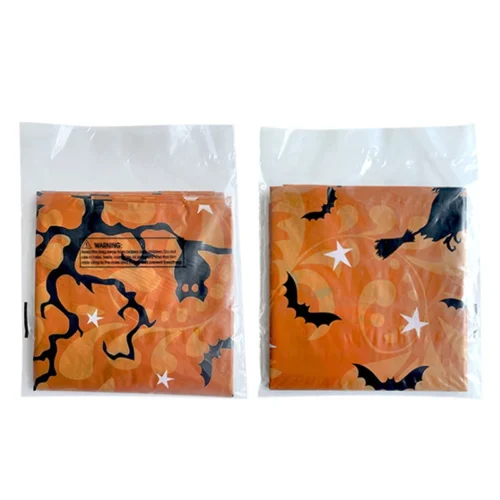 Halloween Decoration Tablecloth - Pumpkin, Spider Web, Bat Plastic Table Cover for Festival Party Home Table Decoration Supplies - Image 2