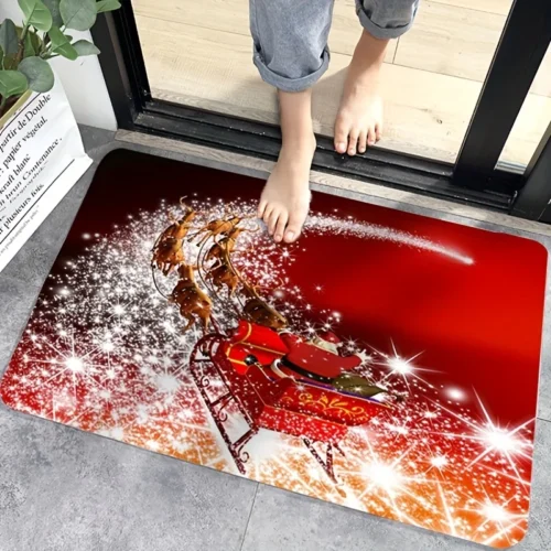 Christmas Floor Mat – Anti-Slip Entrance Doormat for Bedroom, Bath, and Toilet, 2025 Merry Christmas Decoration for Home, New Year Gift
