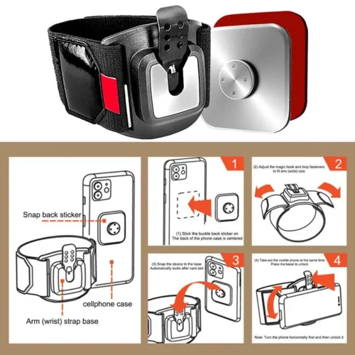 360° Rotatable Wrist Phone Holder – Detachable Sports Bag for Climbing, Hiking, Cycling, Jogging, and Gym - Image 5