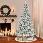 Large Luxury Encrypted White Snow PVC Christmas Tree with Bracket – For Home, Outdoor Mall, Living Room, Party & Holiday Decoration