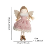 Christmas Angel Doll Pendant – Plush Tree Ornaments, Elves Crafts, Wall Hanging, Home Holiday Party Decorations