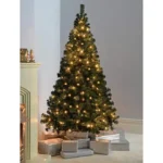 Artificial PVC Christmas Tree – Green Fir, 150/180/210cm, Large & Reusable Xmas Pine Tree