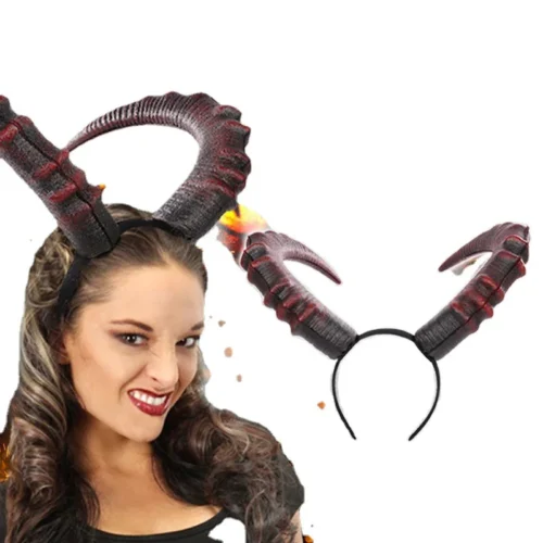 Devil Demon Horns Halloween Headband – Costume Satan Accessory - Image 2