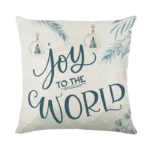 Linen Merry Christmas Pillow Cover – 45x45cm Throw Pillowcase for Winter, Home, Tree, Deer, & Sofa Decorations