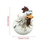 Funny Chicken Fence Decor - Resin Hen Sculptures for Garden, Farm Yard, Courtyard, and Housewarming Home Decorations