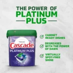 Platinum Plus Dishwasher Detergent Pacs Fresh 62 Count 2X the Dawn grease fighting power and 2X the scrubbing power