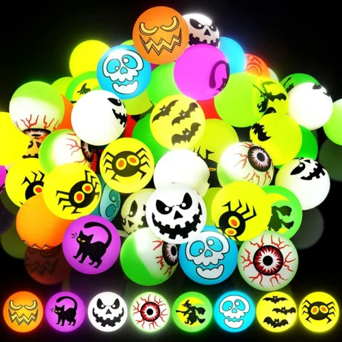 100/10Pcs Halloween Glow-in-the-Dark Bouncing Balls - Image 4