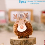 6pcs Christmas Mini Doll Tree Pendant Xmas Decoration for Home Gnome Doll Kids New Year Gifts Navidad