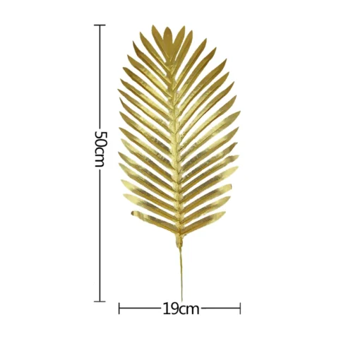 10PCS S/M/L Golden Monstera Turtle Leaves - Artificial Decorative Leaves for Home, Wedding, and Party Decor