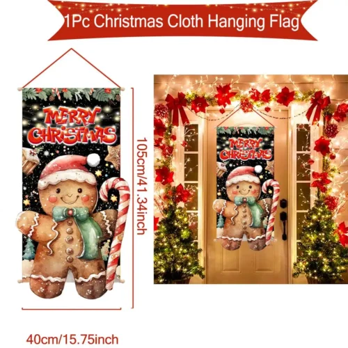 Christmas Hanging Flag Banner – Porch & Door Decorations for Home, Ornaments, Xmas Gifts, & New Year Decor