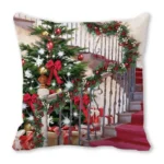 Merry Christmas Home Decor – Christmas Cushion Cover, Ornament Pillowcase, Natal Navidad New Year Gifts, 45x45cm