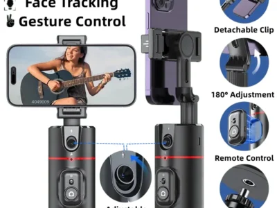 COOL DIER 360° Gimbal Stabilizer, AI Auto Tracking, Desktop Smartphone Stabilizer with Remote Control