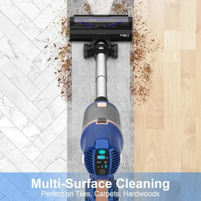 UMLO V11 Cordless Vacuum Cleaner – 30kPa Suction Power, 300W Motor, Lightweight Design, 60-Minute Runtime with 4000mAh Battery