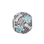 New 925 Sterling Silver "Friend Dog Mom Woof" Pet Charm - DIY Dangle Beads | Fits Original Pandora Bracelet | Fashionable Women's Jewelry