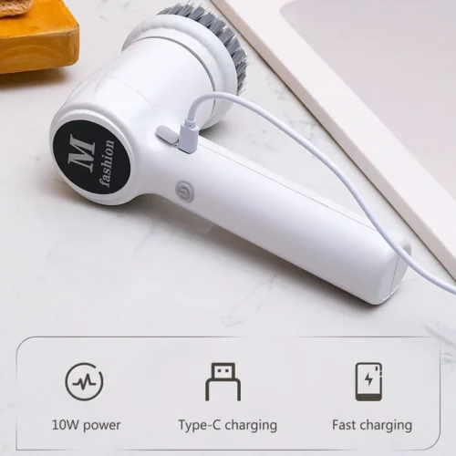 Efficient Electric Cleaning Brush – USB Rechargeable Rotary Scrubber for Dishwashing & Home Cleaning