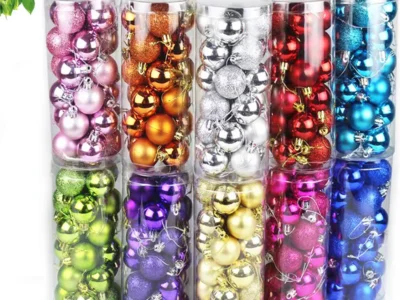 8cm Christmas Ball Ornament – Hanging Pendant for Tree, Home Decor, New Year Party, & Navidad Gift