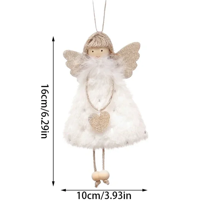 New Angel Doll Christmas Tree Ornaments – Plush Angel Pendants for Home, Navidad & Car Decoration